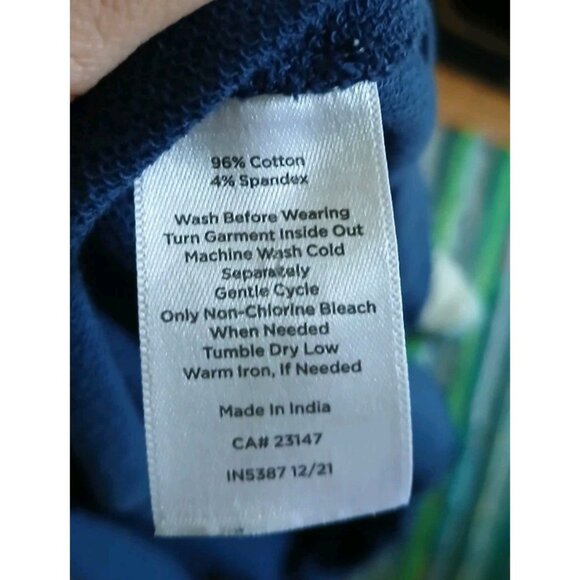 T by Talbots Sleeveless Midi Dress Size Medium Blue Cotton Pockets Coastal Tank - Picture 11 of 11